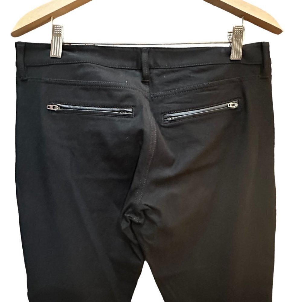 Banana Republic Sloan Pants Flat Front Skinny Tapered Ankle Stretch Blac… - Picture 4 of 9